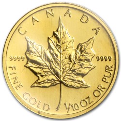 [AU] Canadian Gold Maple Leaf 1993 - 1997 (1/10 oz) 