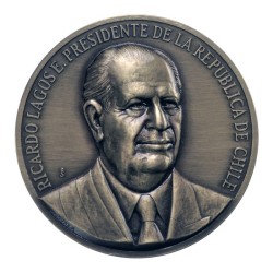 Medallas Presidenciales: Ricardo Lagos E. - Envejecido