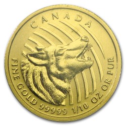 Canadian Gold Howling Wolf (1/10oz)